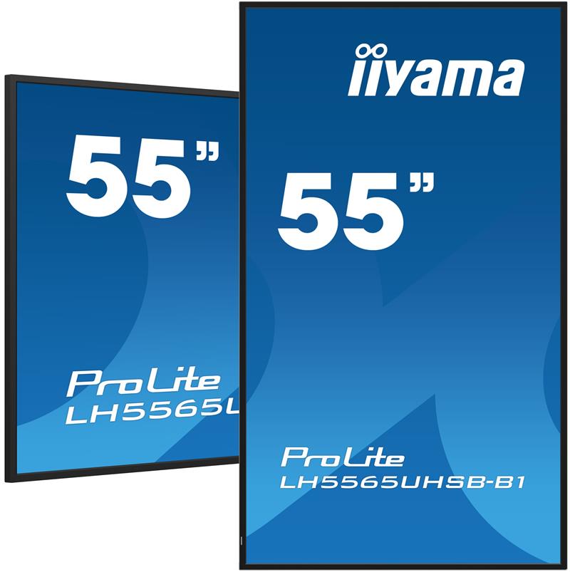 iiyama LH5565UHSB-B1 beeldkrant Kiosk-ontwerp 138,7 cm (54.6"") LED Wifi 800 cd/m² 4K Ultra HD Zwart Type processor Android 11 24/7