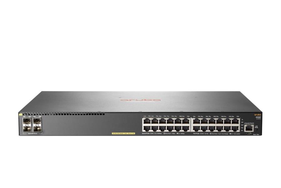 Aruba, a Hewlett Packard Enterprise company Aruba 2930F 24G PoE+ 4SFP Managed L3 Gigabit Ethernet (10/100/1000) Power over Ethernet (PoE) 1U Grijs REF