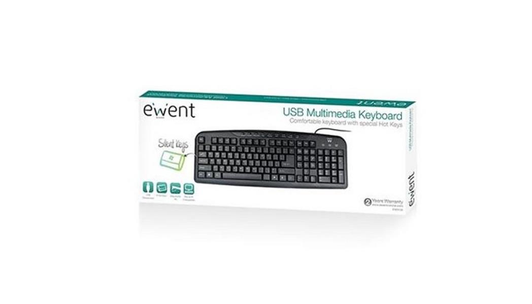 Ewent EW3130 toetsenbord USB QWERTY Engels Zwart