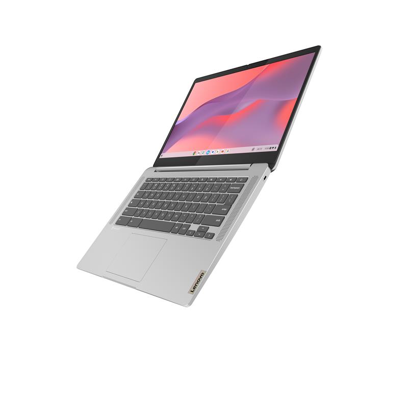 Lenovo IdeaPad Slim 3 Chrome MediaTek Kompanio 520 Chromebook 35,6 cm (14"") Full HD 4 GB LPDDR4x-SDRAM 64 GB eMMC Wi-Fi 6 (802.11ax) ChromeOS Grijs