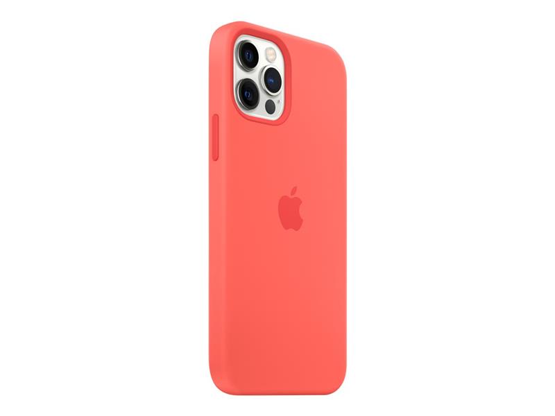 Apple iPhone 12 12 Pro Silicone Case with MagSafe Citrus Pink 