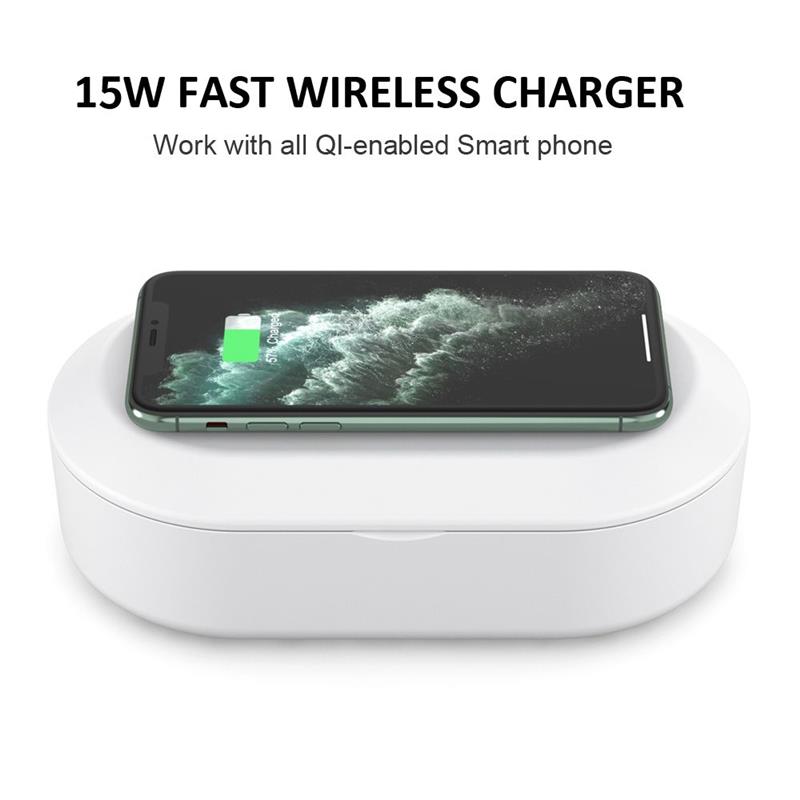 CASEME UV Box Smartphone Cleaner Wireless Charger white 