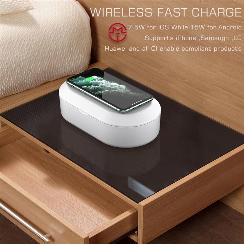 CASEME UV Box Smartphone Cleaner Wireless Charger white 