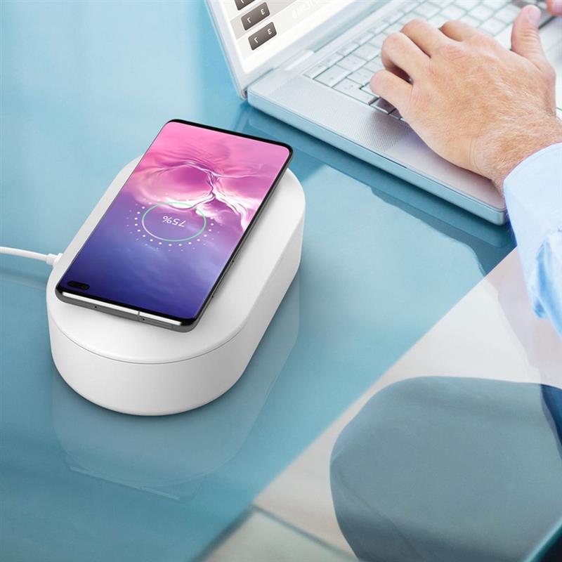 CASEME UV Box Smartphone Cleaner Wireless Charger white 