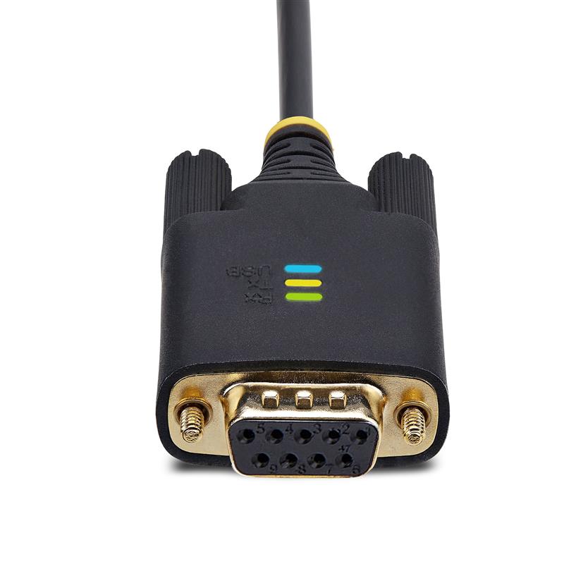 StarTech.com 1P10FFCN-USB-SERIAL seriële kabel Zwart 3 m USB Type-A DB-9