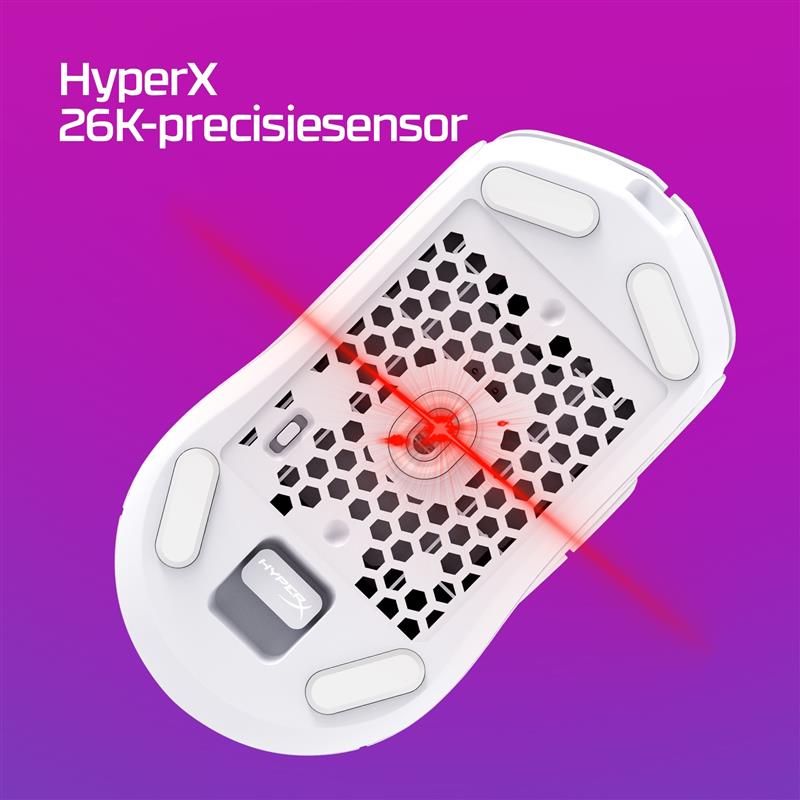 HyperX Pulsefire Haste 2 - draadloze gamingmuis (wit)