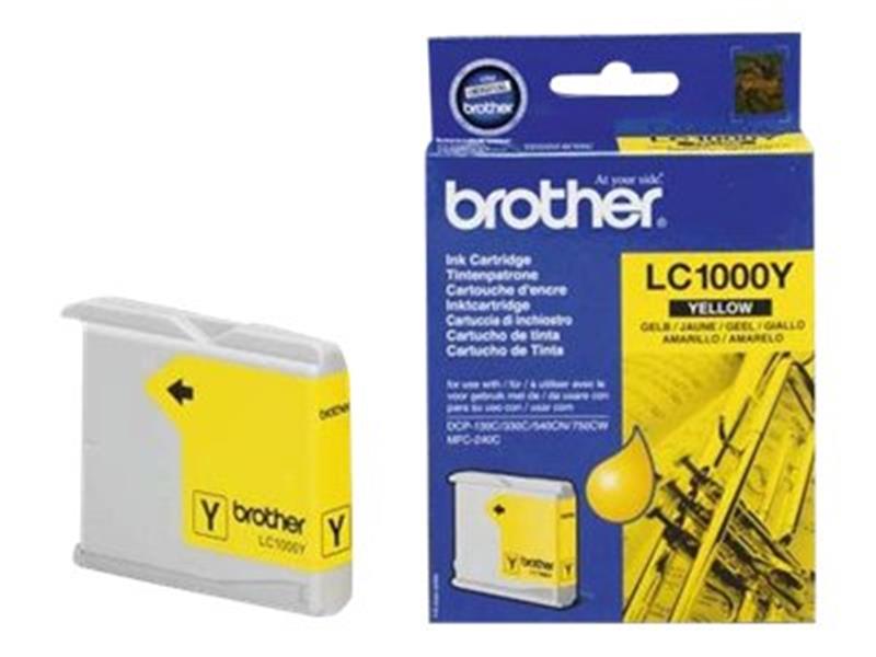 Brother LC-1000YBP Blister Pack inktcartridge Origineel Geel