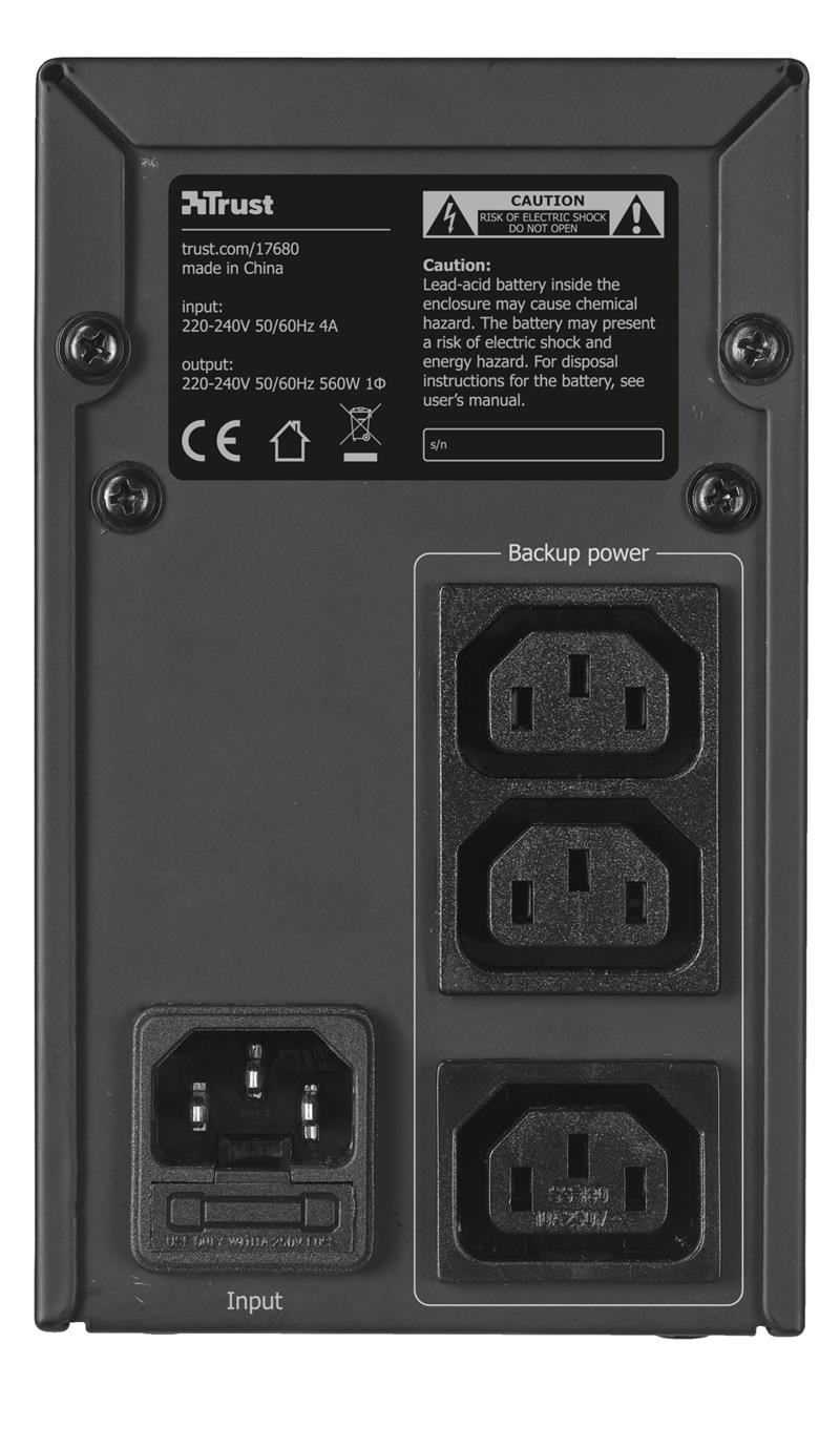 Trust Oxxtron UPS 1 kVA 3 AC-uitgang(en)