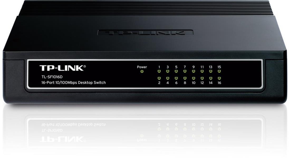 TP-LINK TL-SF1016DS netwerk-switch Fast Ethernet (10/100) Zwart