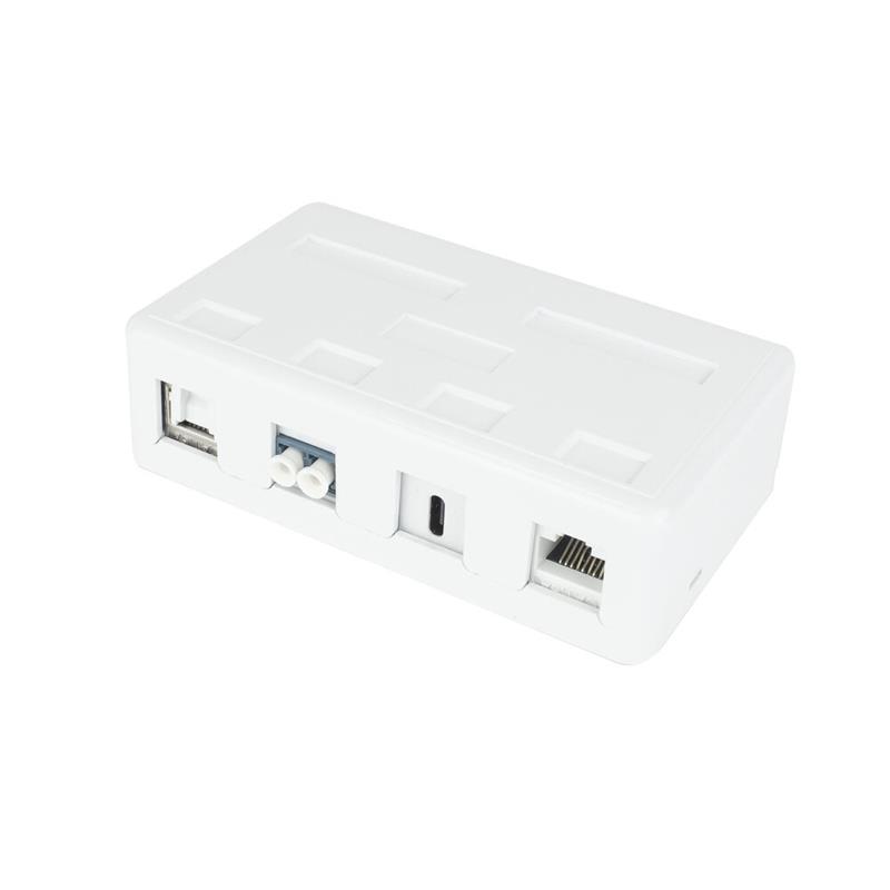 ACT Unloaded surface keystone mount box voor 4 keystone jacks