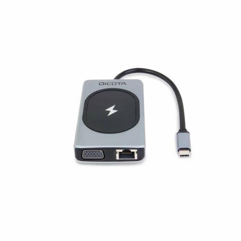 DICOTA interface hub USB Type-C Zwart Zilver