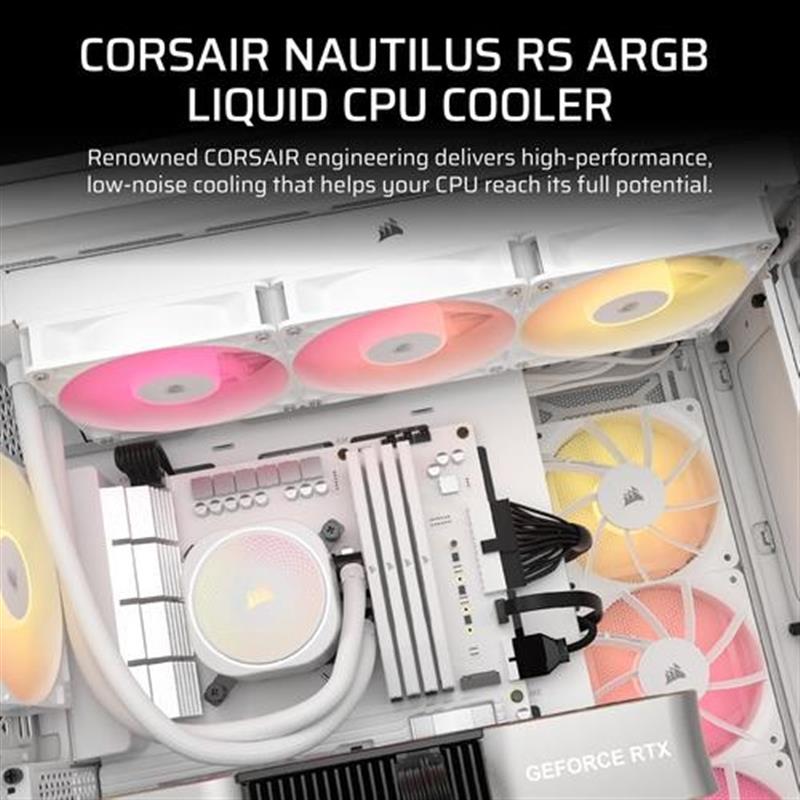 Corsair NAUTILUS 360 RS ARGB Liquid Processor Luchtkoeler Wit 1 stuk s 