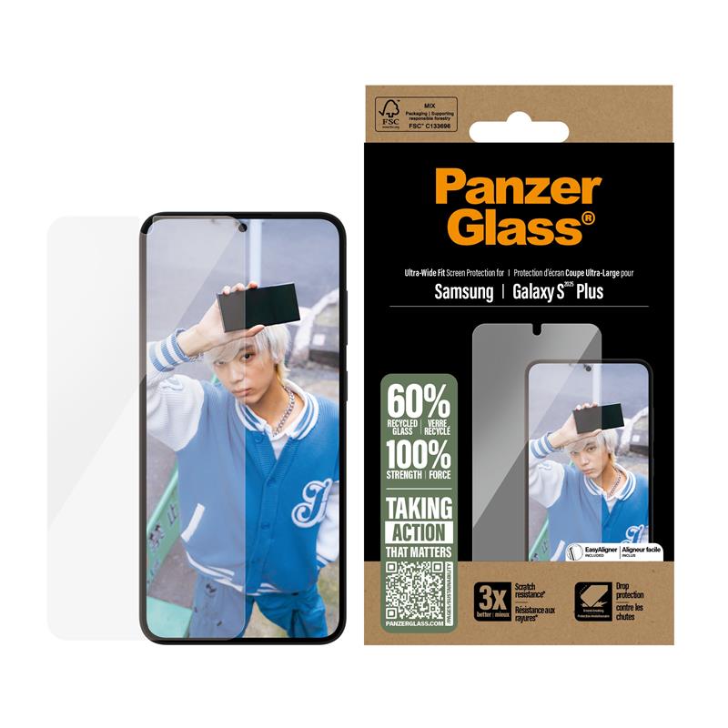 PanzerGlass Screen Protector Samsung Galaxy S 2025 Plus Ultra-Wide Fit