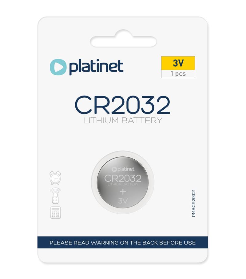 Platinet PMBCR20321 huishoudelijke batterij Wegwerpbatterij CR2032 Lithium