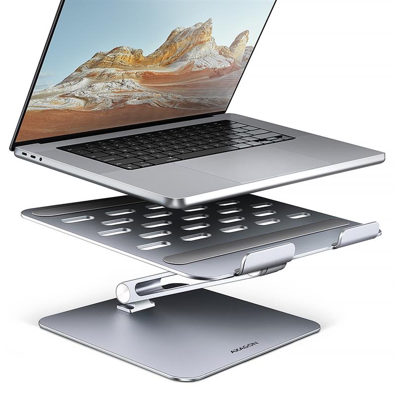 Axagon STND-LQ laptopstandaard Grijs 40,6 cm (16"")