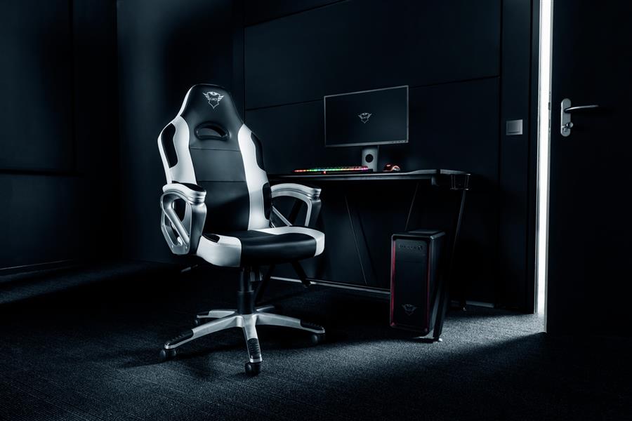 Trust GXT 705 Ryon - Gaming Stoel - Zwart\/Wit