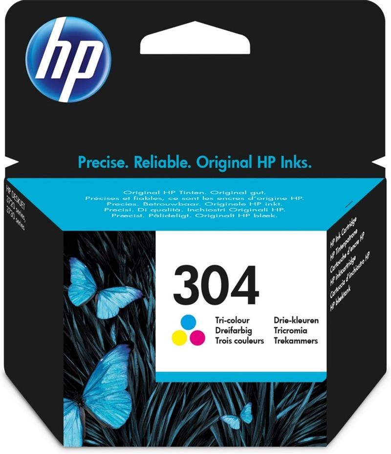 HP 304 originele drie-kleuren inktcartridge