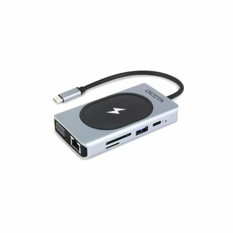 DICOTA interface hub USB Type-C Zwart Zilver