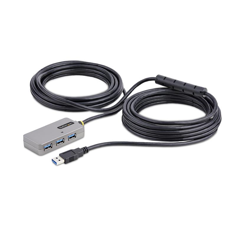 StarTech.com U01043-USB-EXTENDER interface hub USB 3.2 Gen 1 (3.1 Gen 1) Type-A 5000 Mbit/s Zwart, Zilver