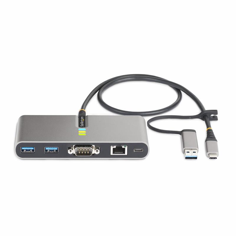 StarTech.com 5G2A1SGBB-USB-C-HUB laptop dock & poortreplicator Bedraad USB 3.2 Gen 1 (3.1 Gen 1) Type-C Grijs