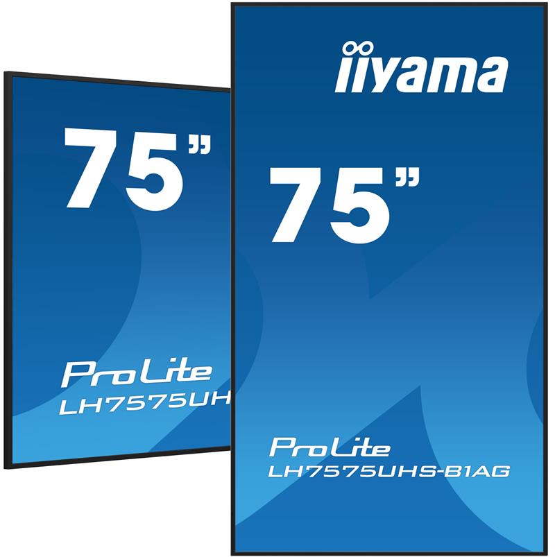 iiyama ProLite Digitale signage flatscreen 190,5 cm (75"") LCD Wifi 500 cd/m² 4K Ultra HD Zwart Type processor Android 11 24/7