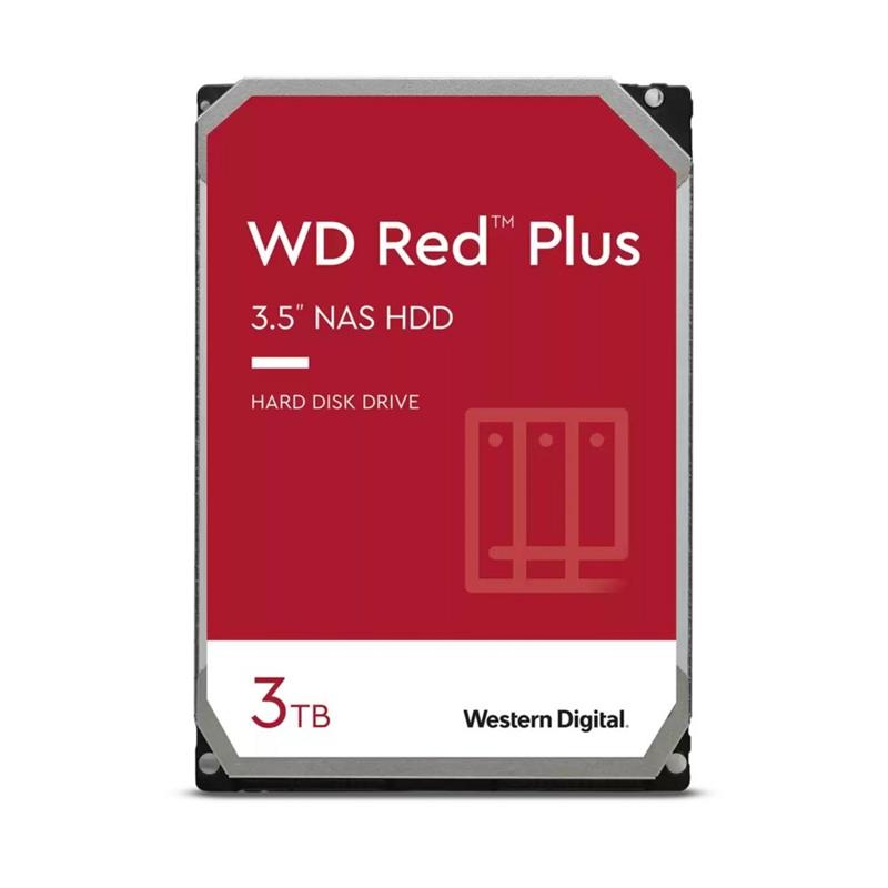 Western Digital RED PLUS HDD 3TB 3 5 SATA3 5400 RPM 256 MB 150 MB s