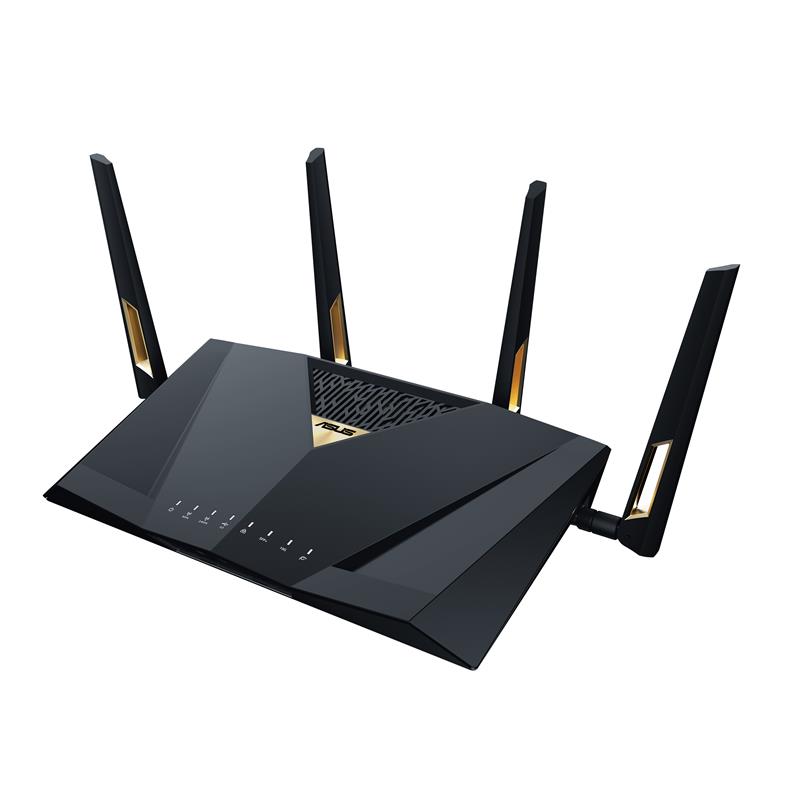 ASUS RT-BE88U draadloze router 10 Gigabit Ethernet Dual-band (2.4 GHz / 5 GHz) Zwart, Grijs