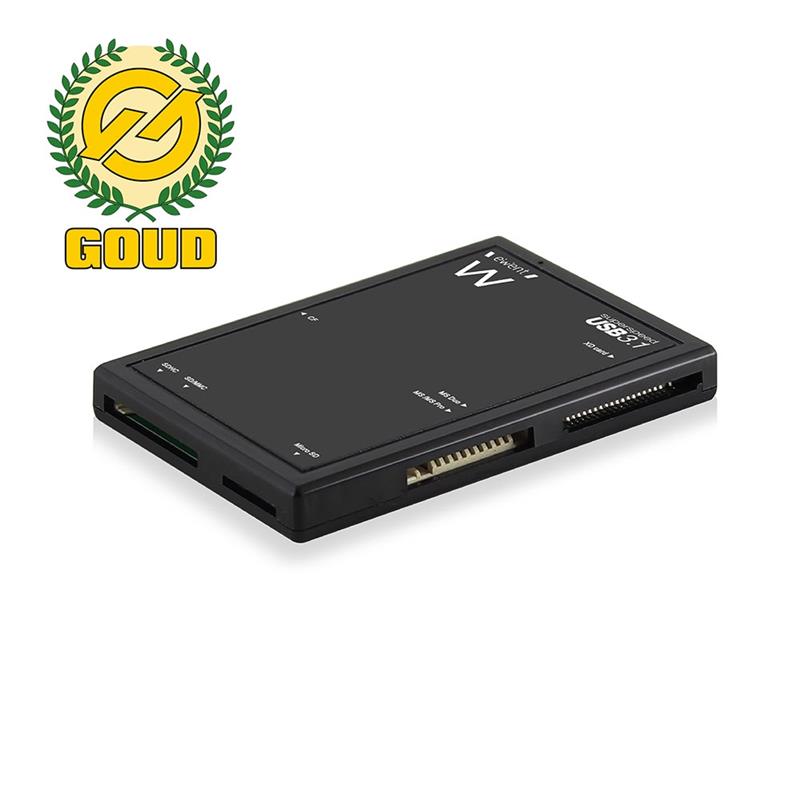 Ewent EW1074 geheugenkaartlezer Zwart USB 3.0 (3.1 Gen 1) Type-B