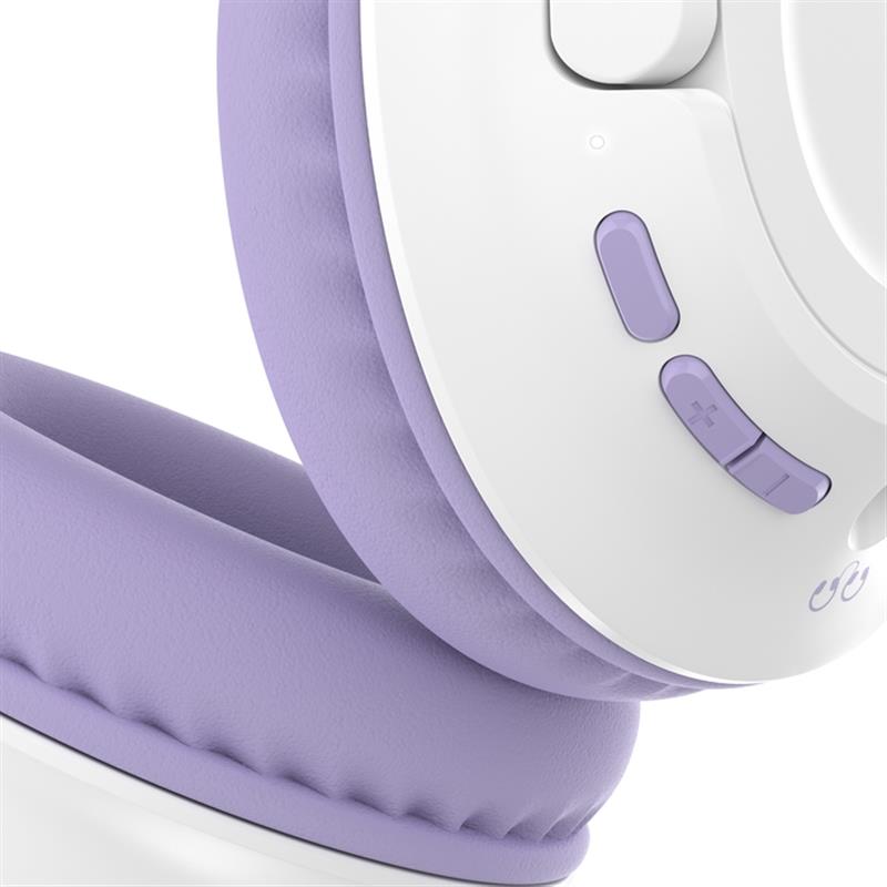 Belkin SOUNDFORMINSPIRE OVEREAR HEADSET LAV Bedraad en draadloos Hoofdband Oproepen/muziek USB Type-C Bluetooth Lavendel, Wit