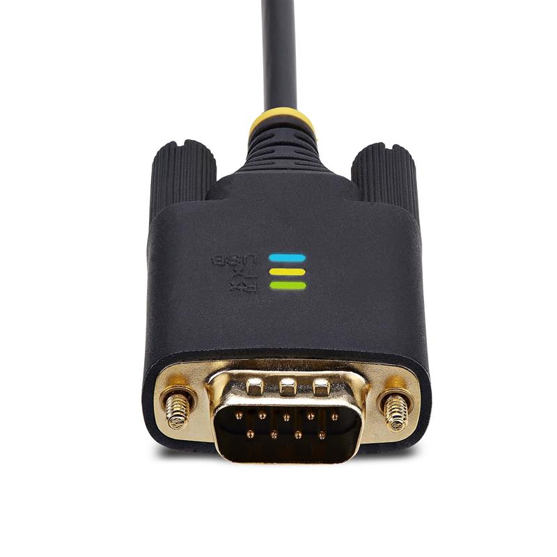 StarTech.com 2m USB naar Null Modem Adapter/Converter Kabel, COM Retention, FTDI, USB-A naar DB9 RS232, Verwisselbare DB9 Schroeven/Moeren, ESD Besher