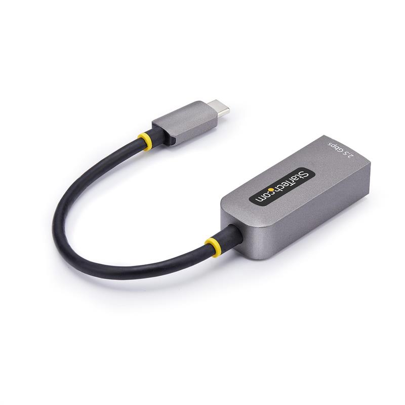 StarTech.com 2.5GbE USB-C naar Ethernet Adapter, NBASE-T NIC, USB 3.0 Type-C 2.5/1G Multi Speed Netwerk, Thunderbolt Compatibel, Windows & Mac