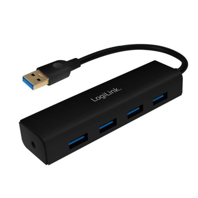 LogiLink UA0295 interface hub USB 3.2 Gen 1 (3.1 Gen 1) Type-A 5000 Mbit/s Zwart