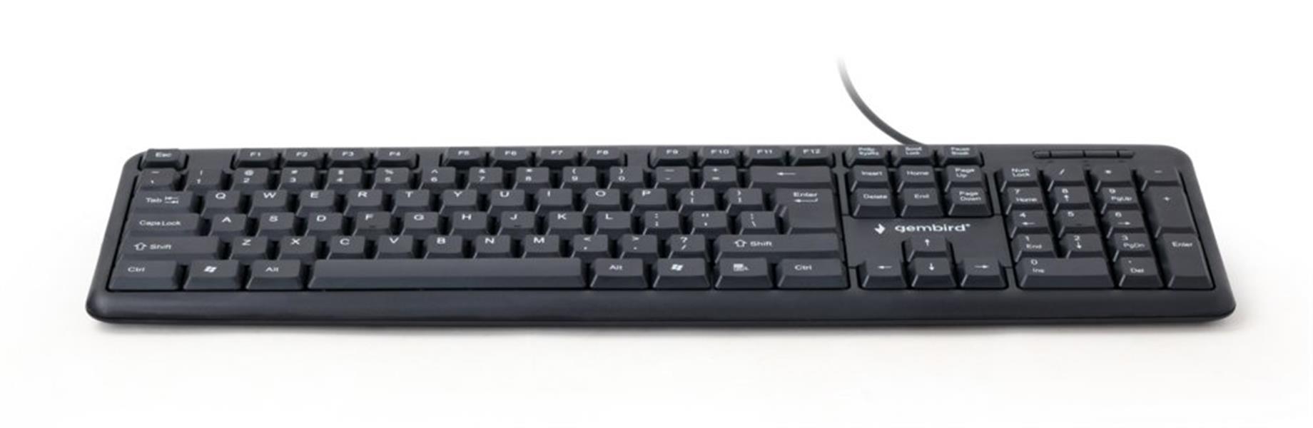 Gembird KB-U-103 toetsenbord USB Amerikaans Engels Zwart