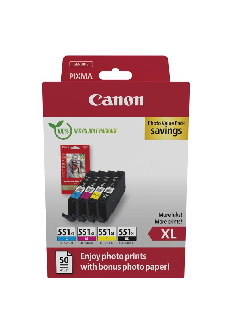 CANON CLI-551XL Ink Cartridge C M Y BK
