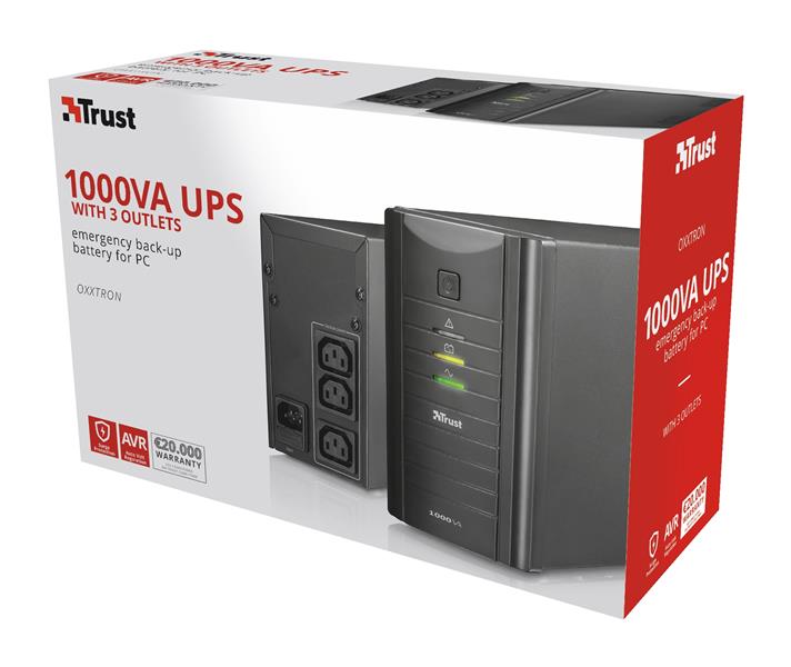 Trust Oxxtron UPS 1 kVA 3 AC-uitgang(en)