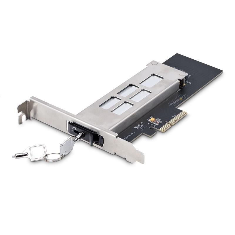 StarTech.com M.2 NVMe SSD naar PCIe x4 Hot-Swap Drive Bay met Verwisselbare Tray voor PCI Express Expansion Slot, Installatie zonder Gereedschap, PCIe