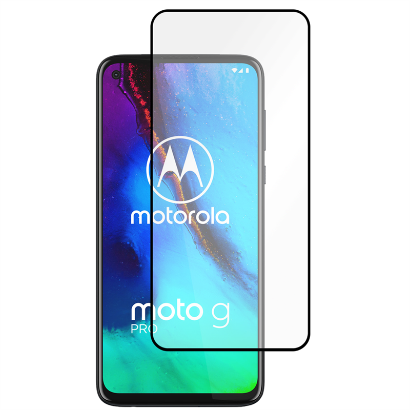 Motorola Moto G Pro - Full Cover Screenprotector Tempered Glass - Black
