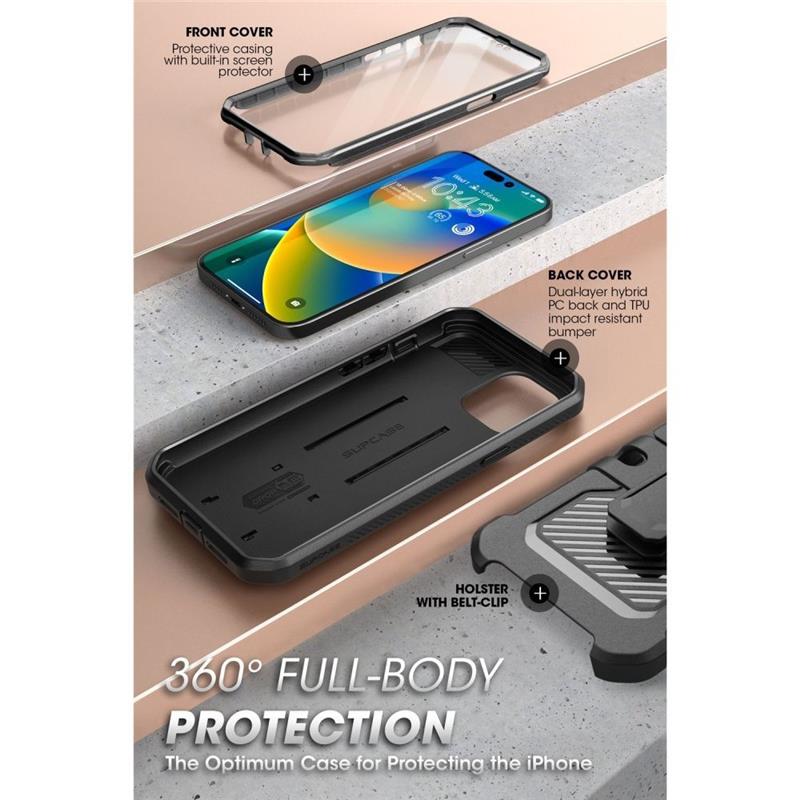 Supcase Case iPhone 14 Pro Max - Unicorn Beetle Pro - Black