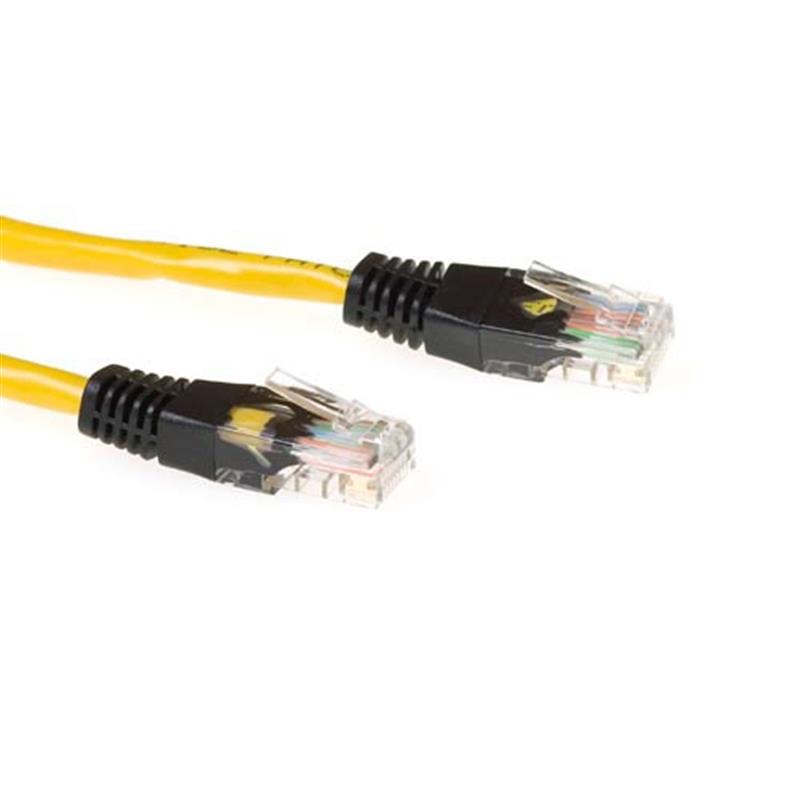 ACT IB3103 netwerkkabel Zwart, Geel 3 m Cat5e U/UTP (UTP)