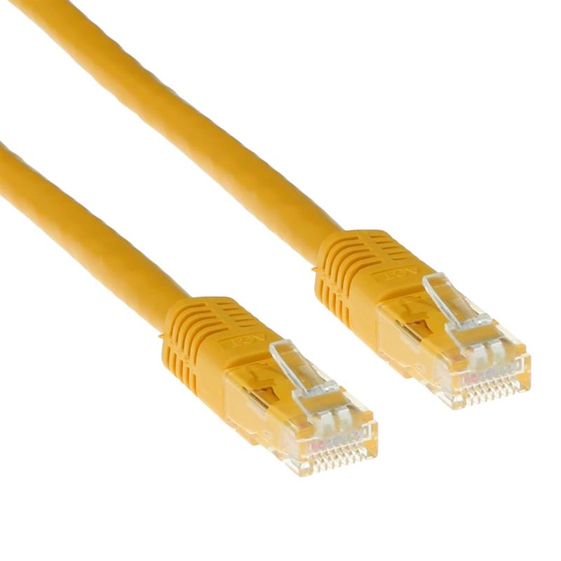 ACT CAT6A UTP 1.5m netwerkkabel Geel 1,5 m U/UTP (UTP)