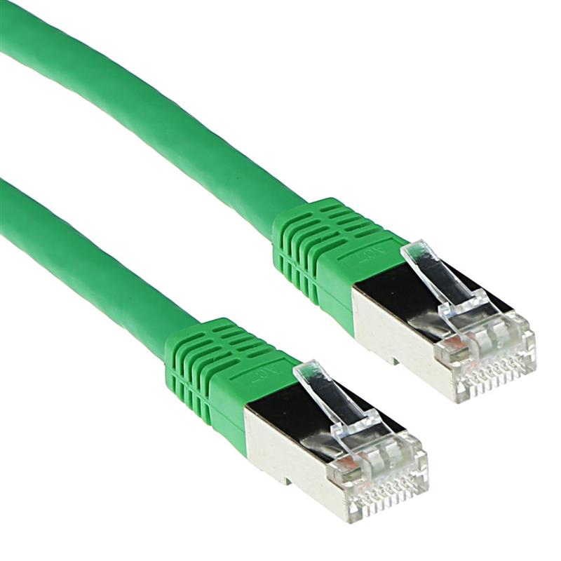 ACT 5m Cat6a SSTP netwerkkabel Groen S/FTP (S-STP)