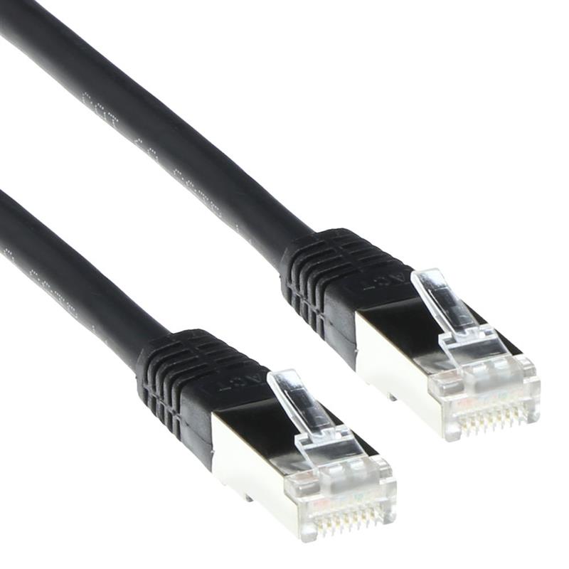 ACT 2m Cat6a SSTP netwerkkabel Zwart S/FTP (S-STP)
