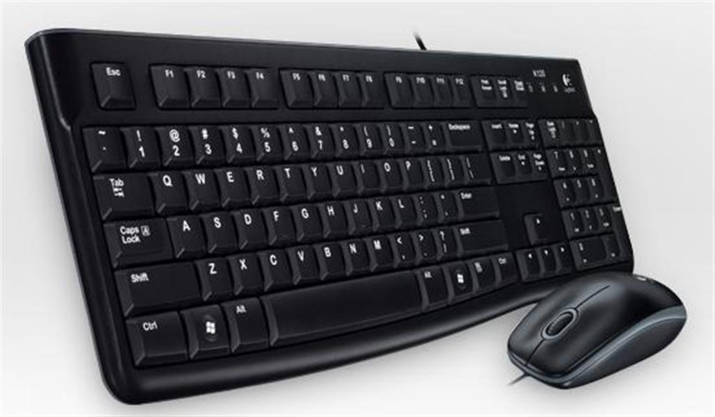 Logitech Desktop MK120 toetsenbord Inclusief muis USB QWERTY Portugees Zwart