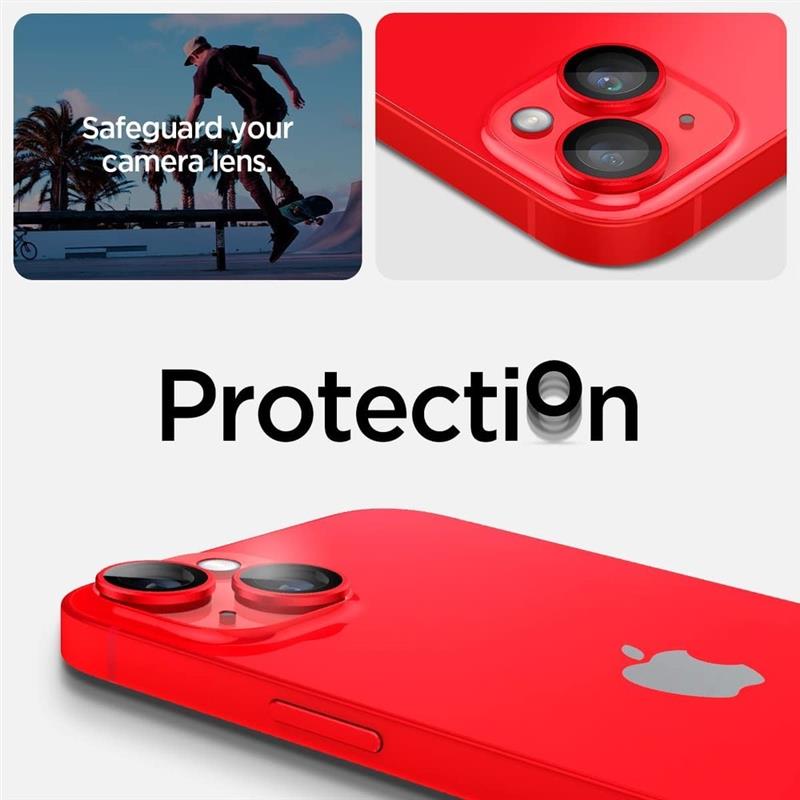 Spigen Lens protector iPhone 14 14 Plus - Glass Optik - Red