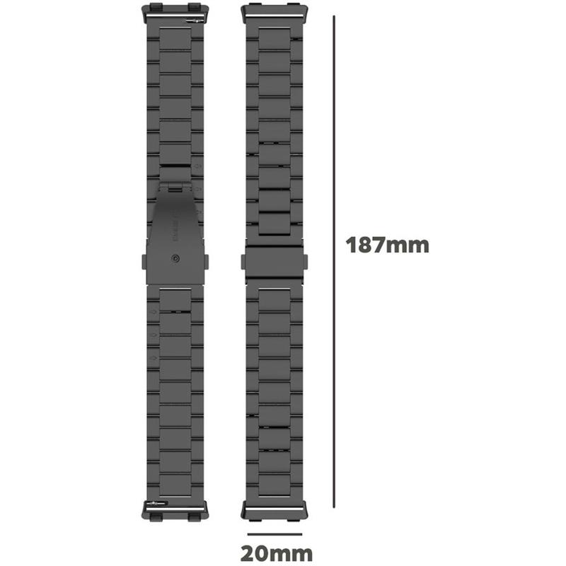 Watch Strap Oppo Watch 2 42mm - Metal Steel Band - Black