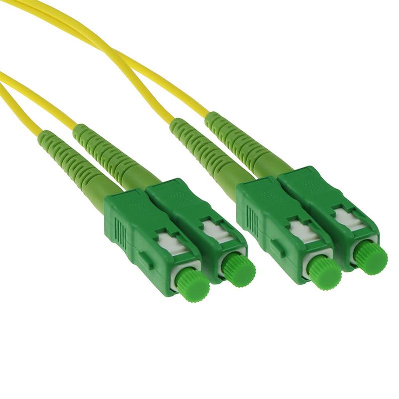 ACT RL1602 Glasvezel kabel 2 m 2x SC/APC OS2 Zwart, Rood, Geel