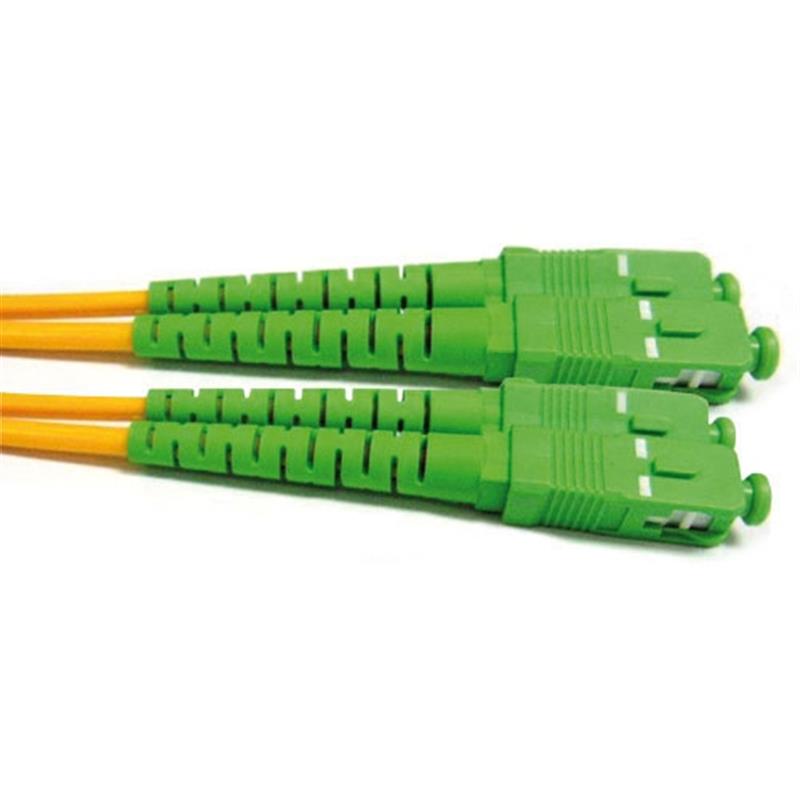 ACT RL1650 Glasvezel kabel 50 m 2x SC/APC OS2 Groen, Geel