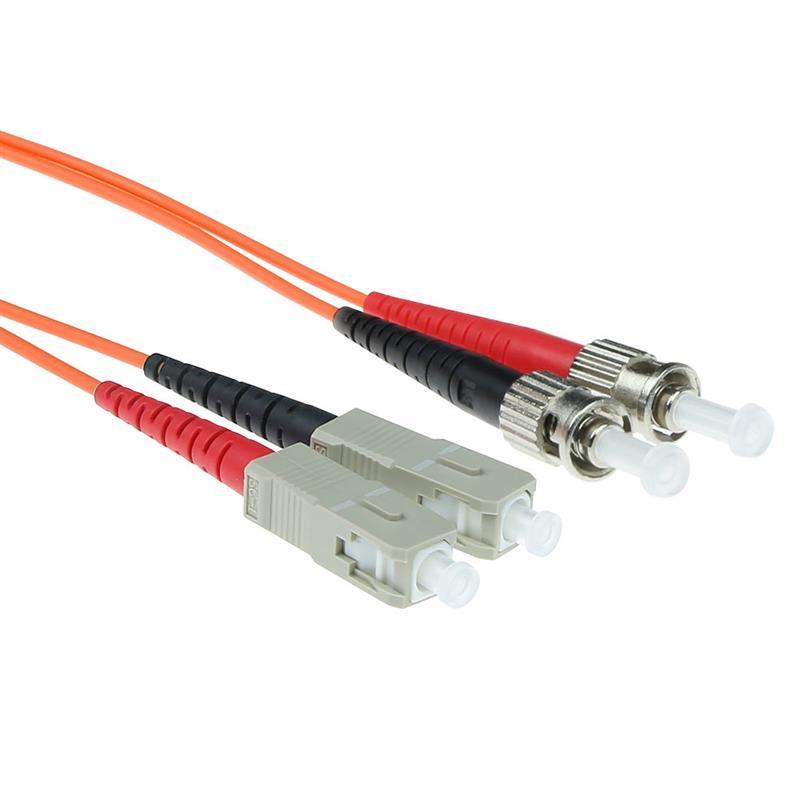 ACT RL2015 Glasvezel kabel 15 m SC ST Oranje