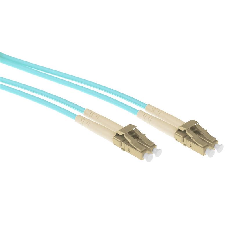 ACT RL3400 Glasvezel kabel 0,5 m 2x LC OM3 Aqua-kleur