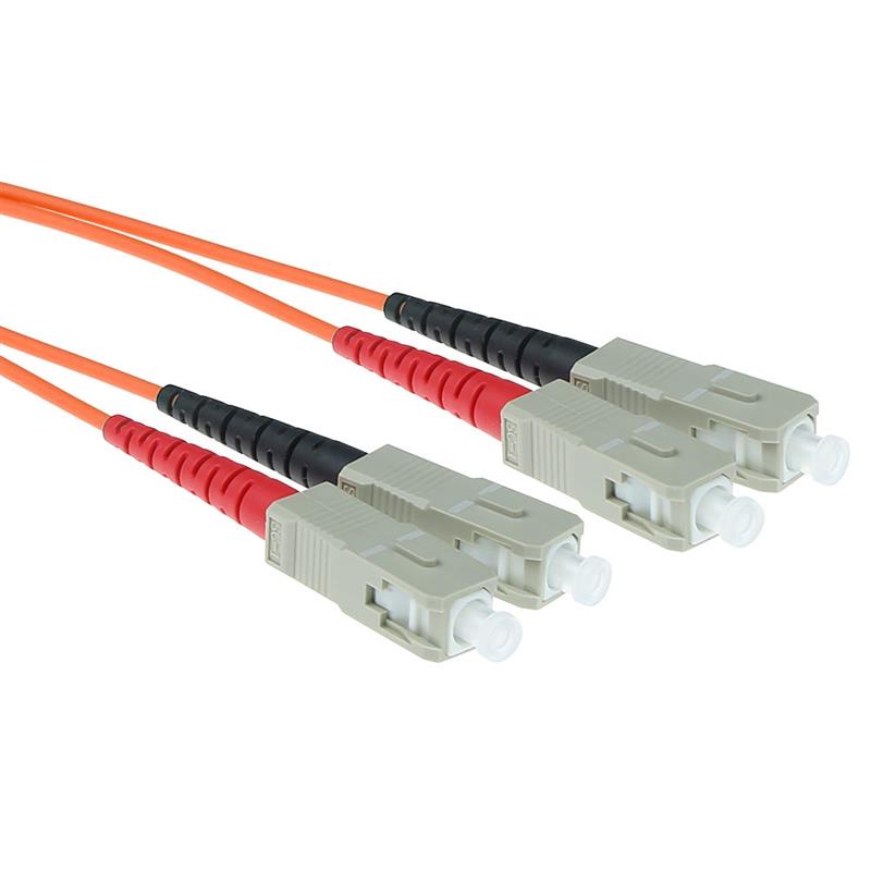 ACT SC-SC 50/125um OM2 Duplex 10m (RL3510) Glasvezel kabel Oranje